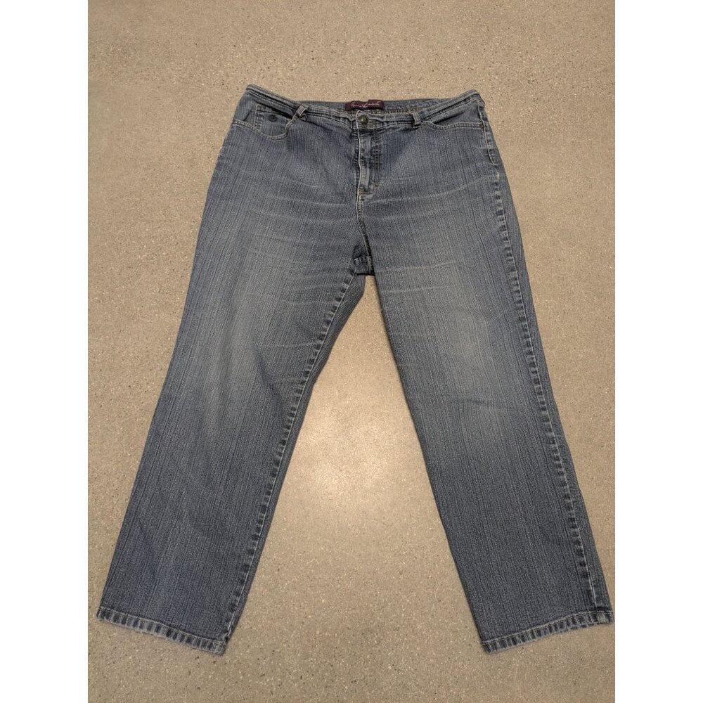 Gloria Vanderbilt Denim Jeans Women's 18 Short Blue Faded